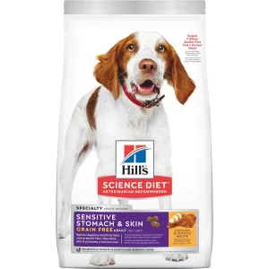 . Hill’s Science Diet Sensitive Stomach and Skin Adult Dog-Food: