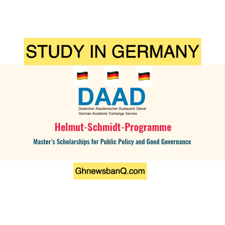 STUDY IN GERMANY: DAAD Helmut Schmidt Fully Funded Scholarship Program 2023