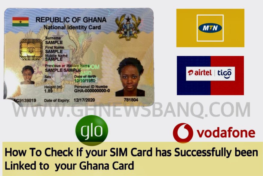 How to check if your SIM card has successfully been linked to your Ghana Card