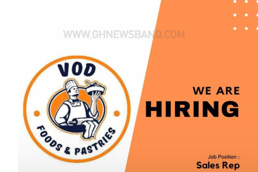 Job Opportunity For Sales Rep at VOD Foods & Pastries