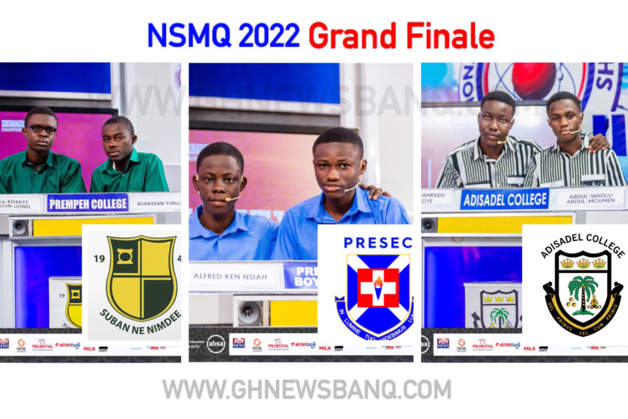 Prempeh College, Presec Legon and Adisadel Qualify for NSMQ 2022 Finals