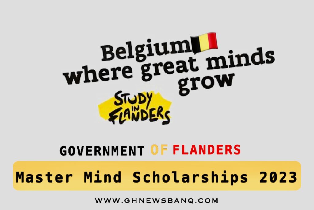 Government of Flanders Master Mind Scholarships 2023