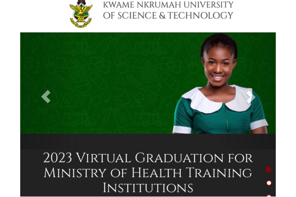 KNUST 2023 Virtual Graduation Ceremonies for Ministry of Health Training Institutions.